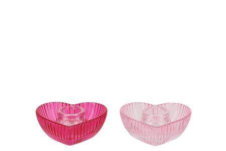 <h4>Amour Fuchsia Mix Candle H Heart Ass 9x8x4cm</h4>