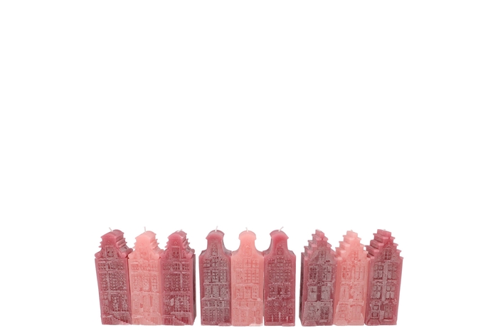 Amsterdam House Sweets Pink Mix Candle 4x4x12cm