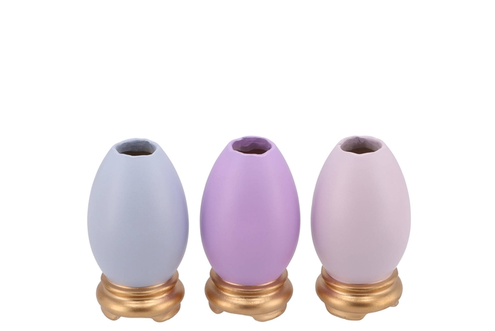 Easter Eggcited Vase Lila Ass P/1 5x5x10cm Nm