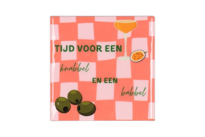 Tile Atijd Voor Een Pink 10x10x1cm