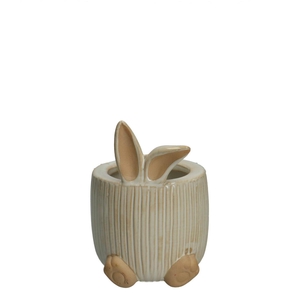 Pasen Keramiek Bunny pot d09*13.5cm