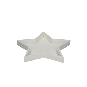 Christmas Wood tray star d30*3.5cm