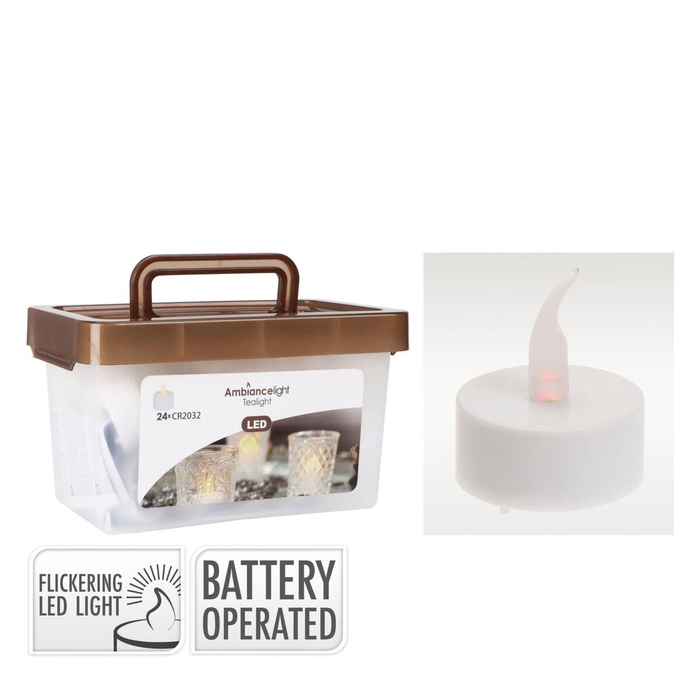 <h4>Kaars LED theelicht x24 incl.batt.</h4>