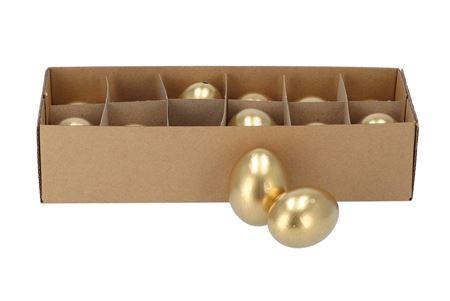 <h4>Eggs Chicken Gold 4x6cm P/12 Nm</h4>