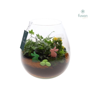 Green Bottle Abby Large met Pasen arrangement