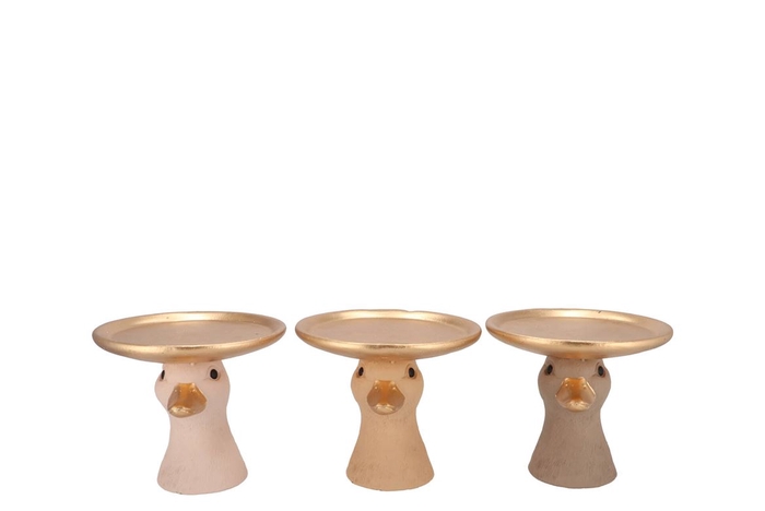 <h4>Easter Duck Head Natural Brown Mix Plate Ass 20x20x19cm</h4>