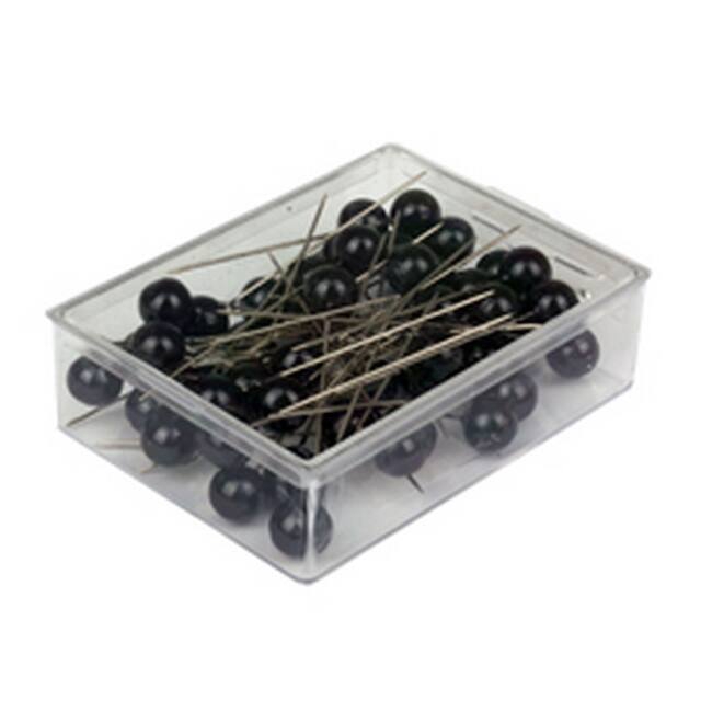 Pushpins  10mm black - box 50 pcs.