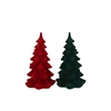 X-mas Flock Red Green Tree Ass 11x11x18cm