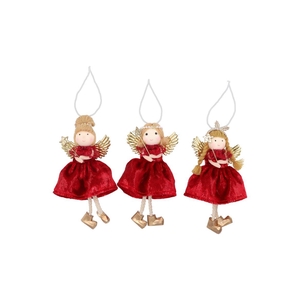 Loulou Red X-mas Hanger Dangling Legs Ass 6x6x16cm