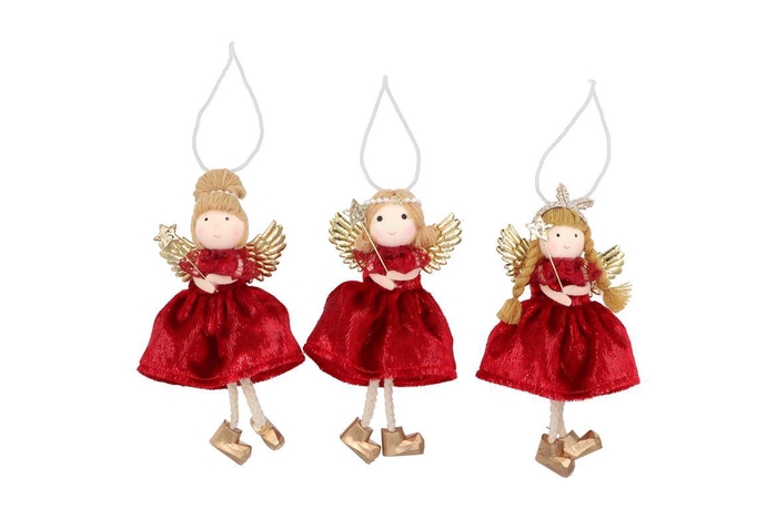 <h4>Loulou Red X-mas Hanger Dangling Legs Ass 6x6x16cm</h4>