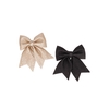 Deco Shine Bow Black/champagne 12x13cm Ass Per 2