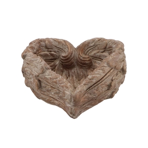 Concrete Gold Heart Wing 15x7cm