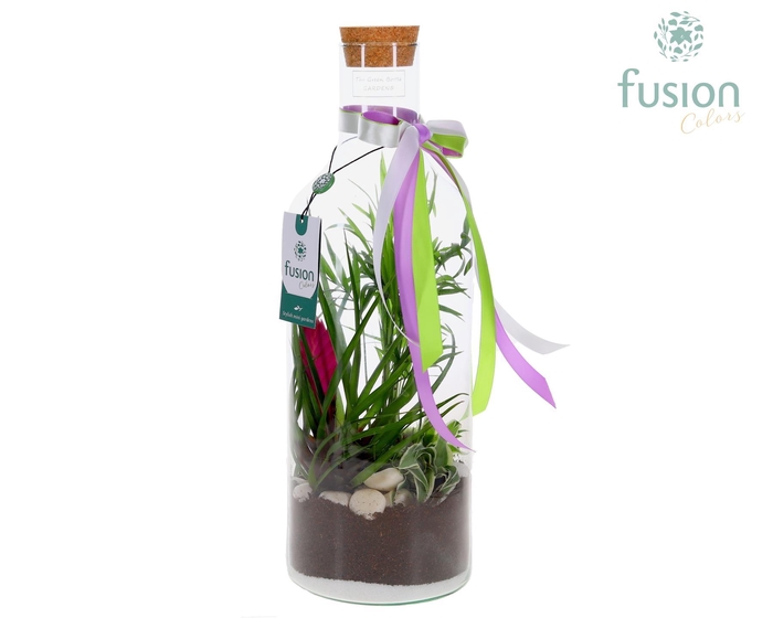 <h4>Green Bottle Fles Medium met Pasen arrangement</h4>