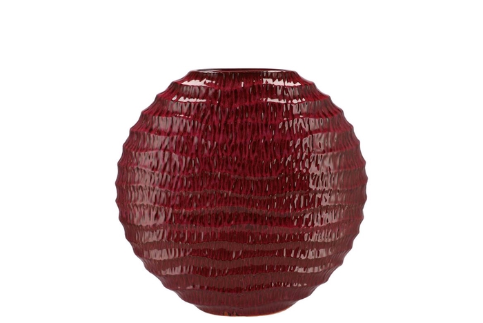 <h4>Inga Jada Purple Oval Vase Active Glaze Wave 23x10x22cm Nm</h4>