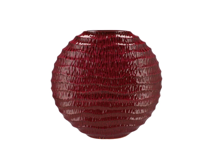 <h4>Inga Jada Purple Oval Vase Active Glaze Wave 23x10x22cm</h4>