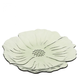 Glass Bowl Flower plate d24.5*2.5cm