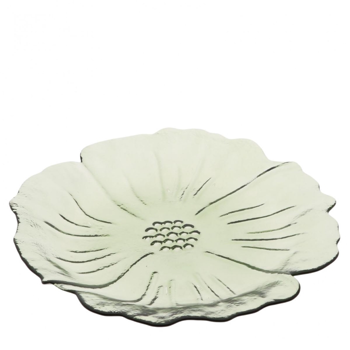 <h4>Glass Bowl Flower plate d24.5*2.5cm</h4>