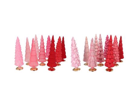<h4>Twinkle Jolly Pink Mix Glass Tree Matt Ass 9x25cm</h4>