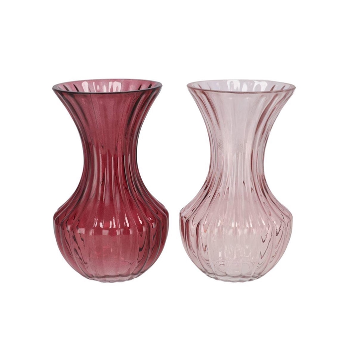 <h4>Taylor Pink Vase Cone Neck Ass 13x21cm</h4>