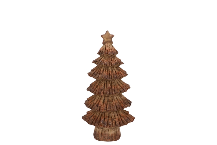 Wonderland Scottish Brown Tree Star 11x7x19cm Nm