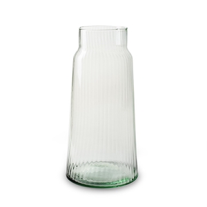 Glas Eco vaas Atlas rib d14.5*30cm