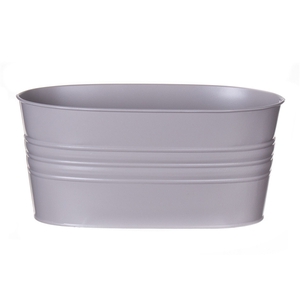 Planter Yates oval 25x13x10 taupe grey