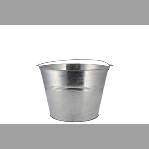 Zinc Basic Natural Bucket 10x10cm