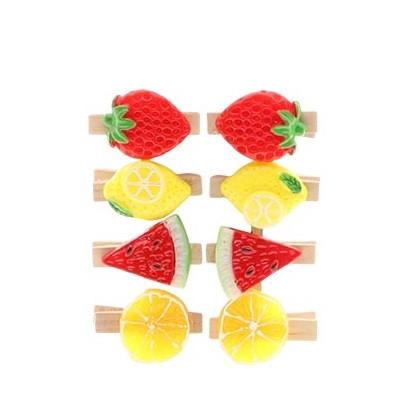 <h4>Decoratie Knijper fruit 4cm x8</h4>
