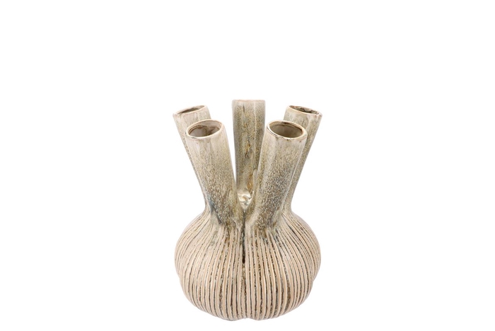 <h4>Aglio Straight Green Vase Active Glaze 13x13x17cm Nm</h4>