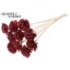 Shola Karnish Flower 6cm on stem Wax Burgundy