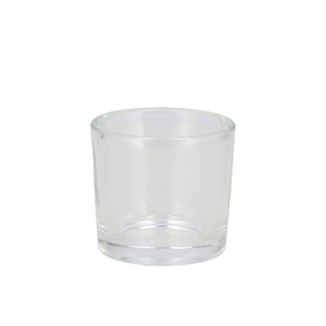 Glass Cilinder Candle Holder Heavy 6x6.5cm