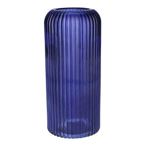 DF02-664551600 - Vase Nora d7.2/10xh25 dark blue transp