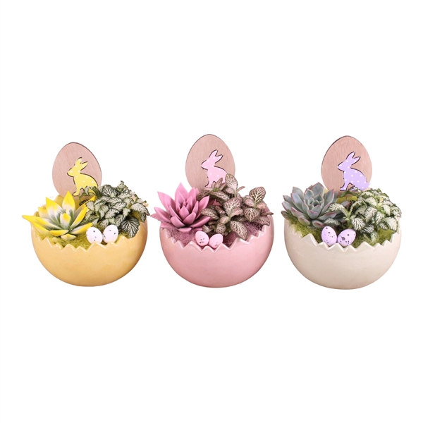 <h4>Easter Arr. Indoor Ceramic Bowl Egg Pearl Glazed Ø15cm 2PP</h4>