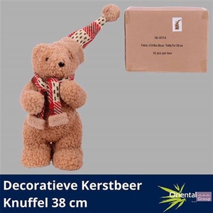 Kerstbeer Knuffel 38cm Teddy Fur