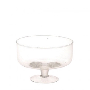 Glas Schaal/voet d19*13cm