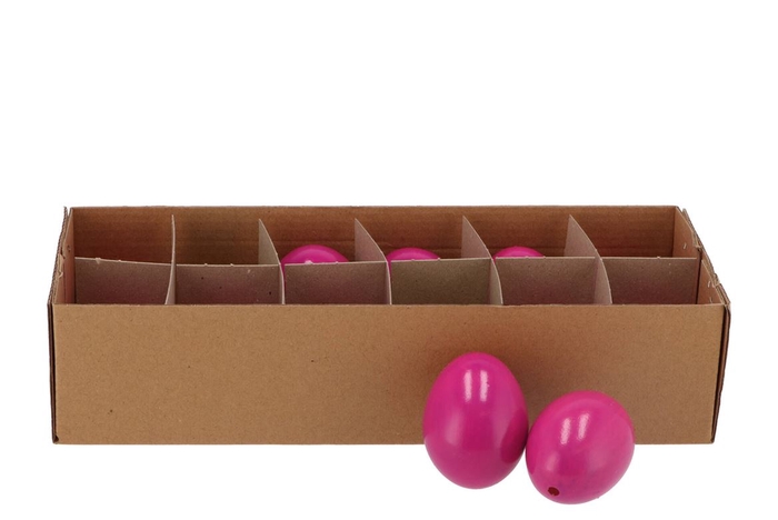 <h4>Eggs Kippen Fuchsia Per 12 5x6cm</h4>