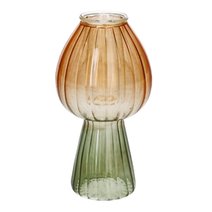 DF02-730301800 - Candle holder Morel d3.4/6.5xh12.3 green/orange