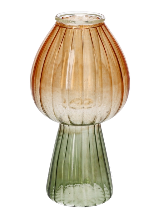 <h4>DF02-730301800 - Candle holder Morel d3.4/6.5xh12.3 green/orange</h4>