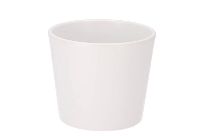 <h4>Ceramic White Matt Pot 13cm</h4>