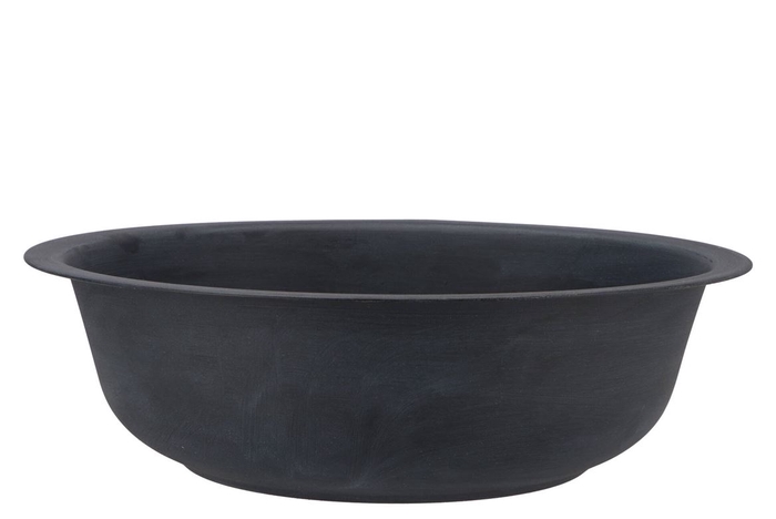 Zinc Bowl Matt Black 40x12cm