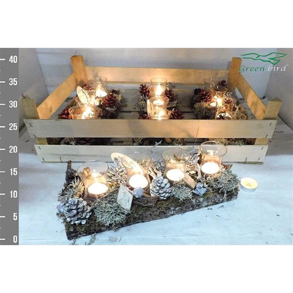 <h4>Arrangement Kerst Plateau Wit</h4>