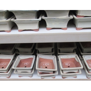 Bonsai pot square, white (18,5x18,5x8)