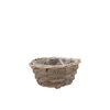 Wicker Bowl Round Grey 16x8cm