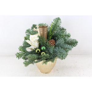 arr5 Kerst PL - Gold ribbel vaas 1wax x3