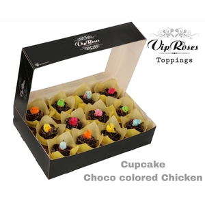 R GR CUPCAKE CHOCO COLORED CHICKEN