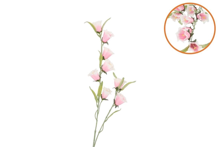 Silk Bellwort Pink Single Stem 82cm Nm