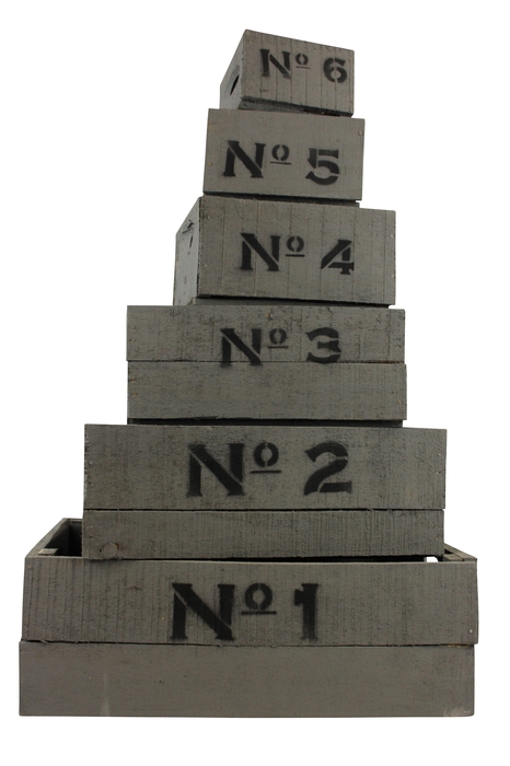 <h4>set nummer kisten grijs (set van 6)</h4>