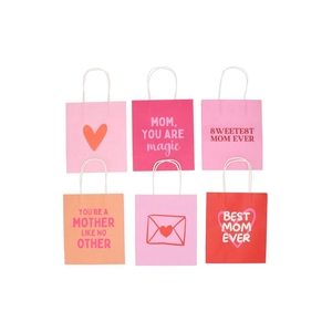 Gift Paperbag Mom Heart Ass Pink 18x8x21cm