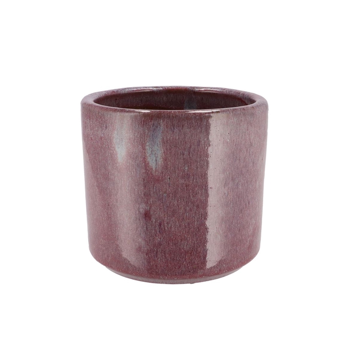 <h4>Javea Cilinder Pot Glazed Pink 17x15cm</h4>