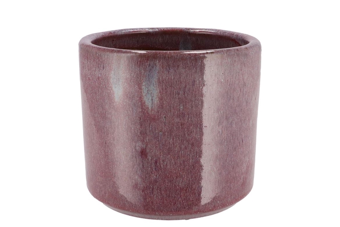 <h4>Javea Cilinder Pot Glazed Pink 17x15cm</h4>